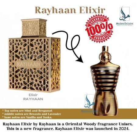 Rayhaan Elixir Edp Unisex 100ml inspirdo en JPG elixir