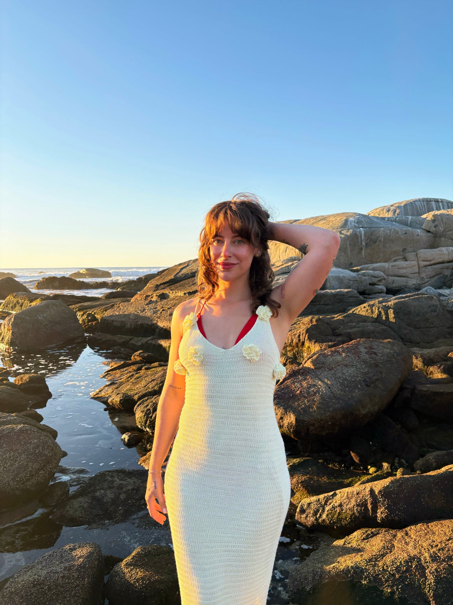 Vestido Rosas - Hilo Algodón