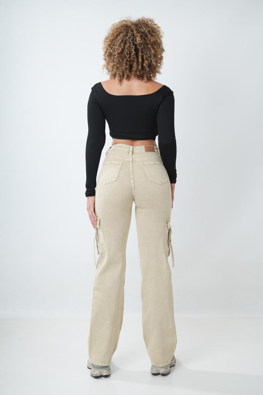 Cargo Jeans Beige Alina