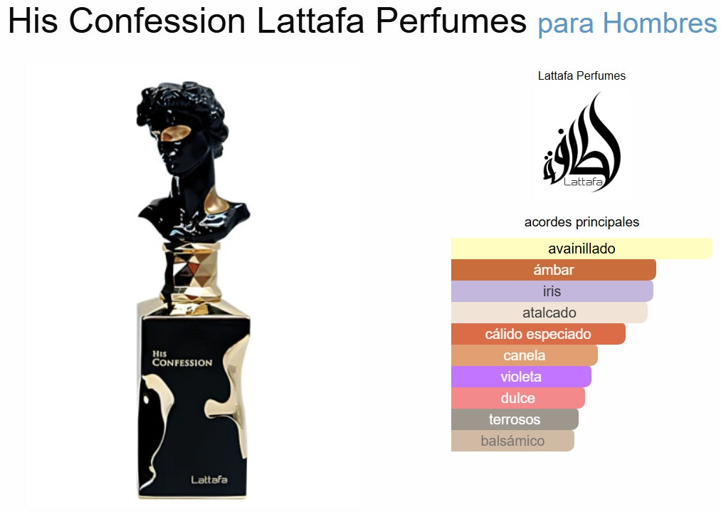 PERFUME LATTAFA HIS CONFESSION 100ML EDP HOMBRE