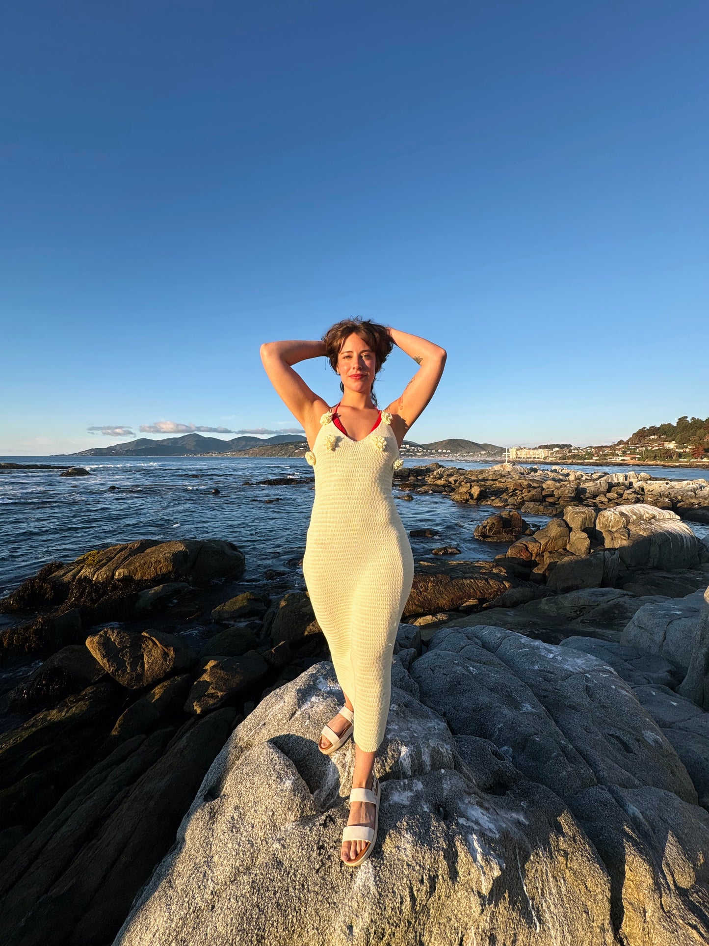 Vestido Rosas - Hilo Algodón