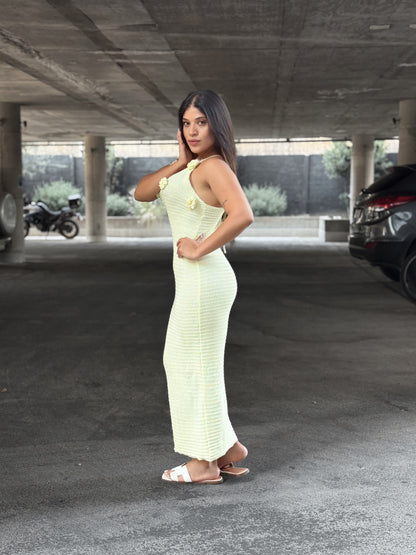 Vestido Rosas - Hilo Algodón