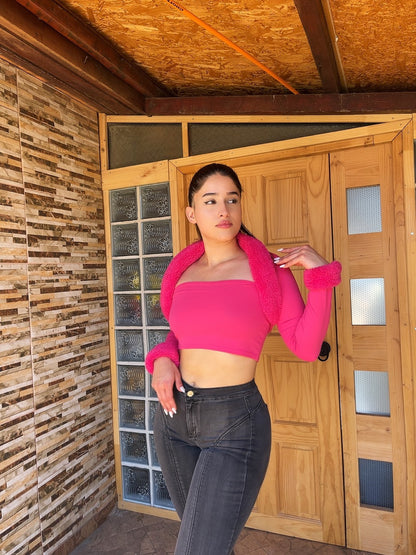 Crop top & Mangas Agustina