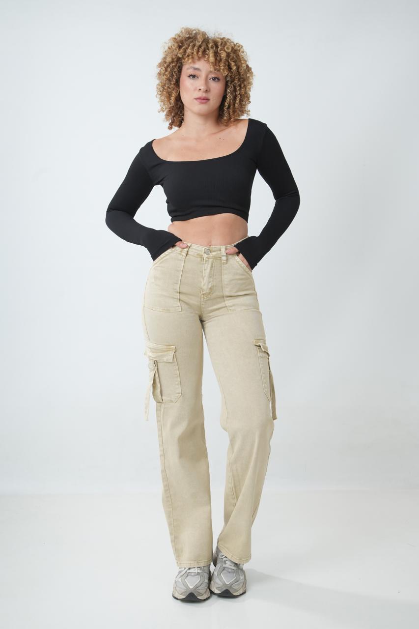 Cargo Jeans Beige Alina