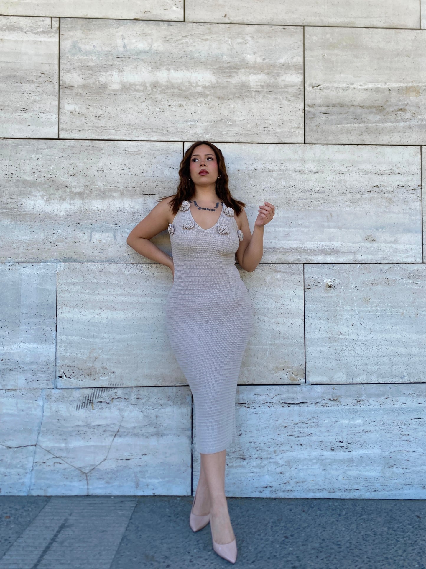 Vestido Rosas - Hilo Algodón