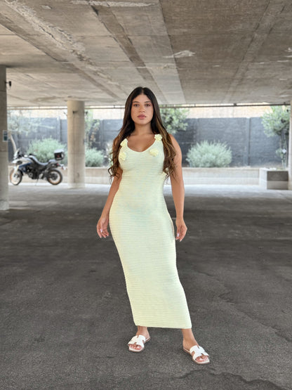 Vestido Rosas - Hilo Algodón