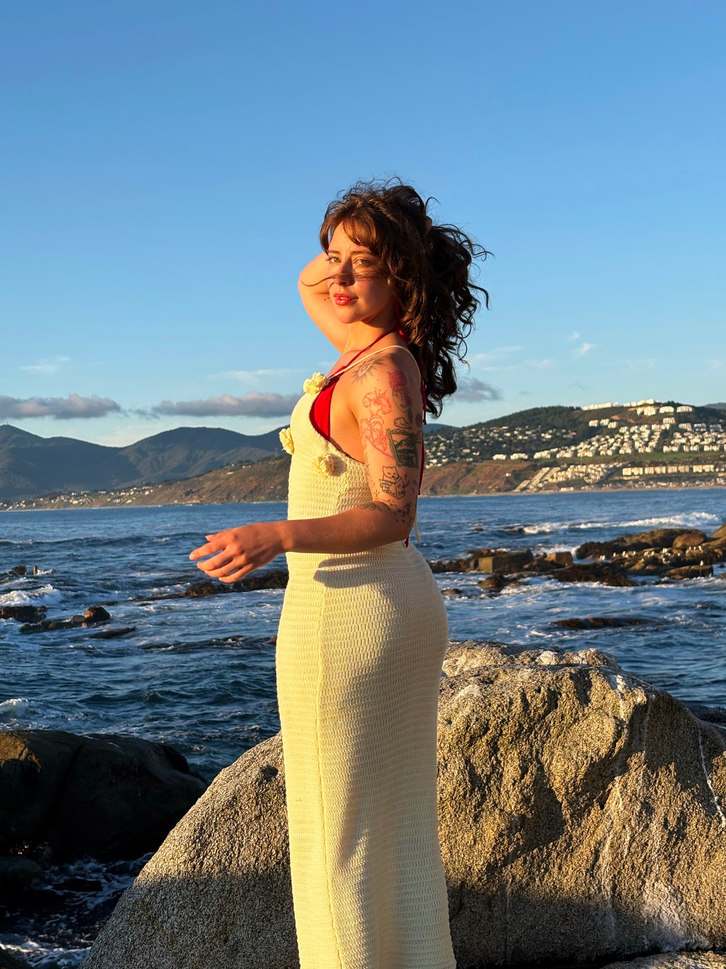 Vestido Rosas - Hilo Algodón