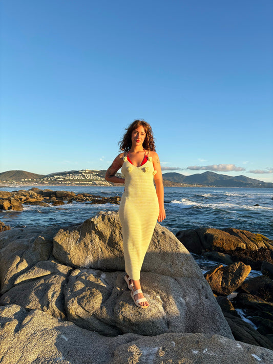 Vestido Rosas - Hilo Algodón