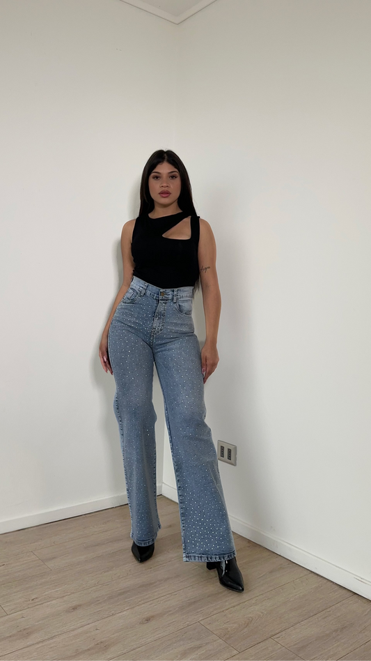 Wide Leg Celeste Brillitos Roses