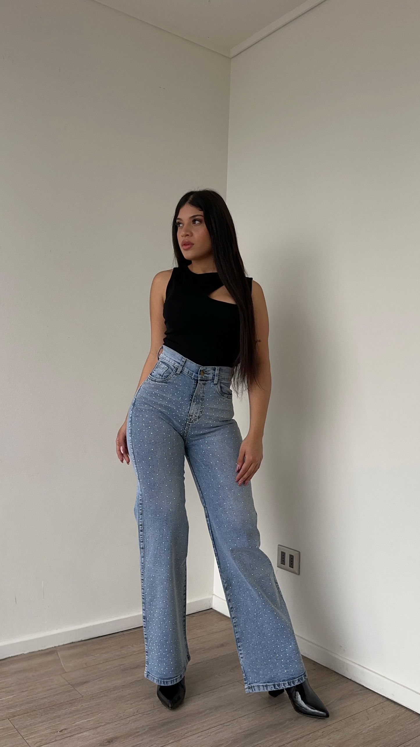 Wide Leg Celeste Brillitos Roses