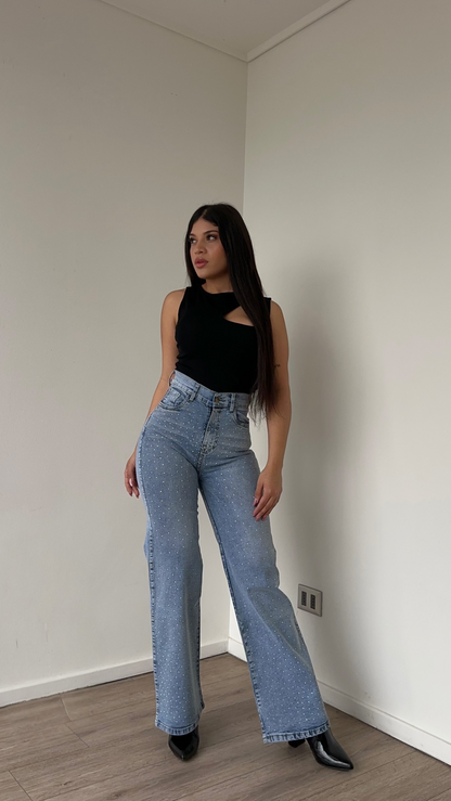 Wide Leg Celeste Brillitos Roses