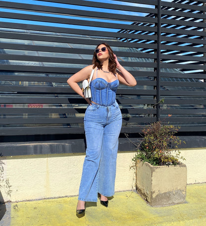 Wide Leg Celeste Brillitos Roses