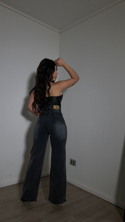 Wide Leg Gris  Brillitos Roses
