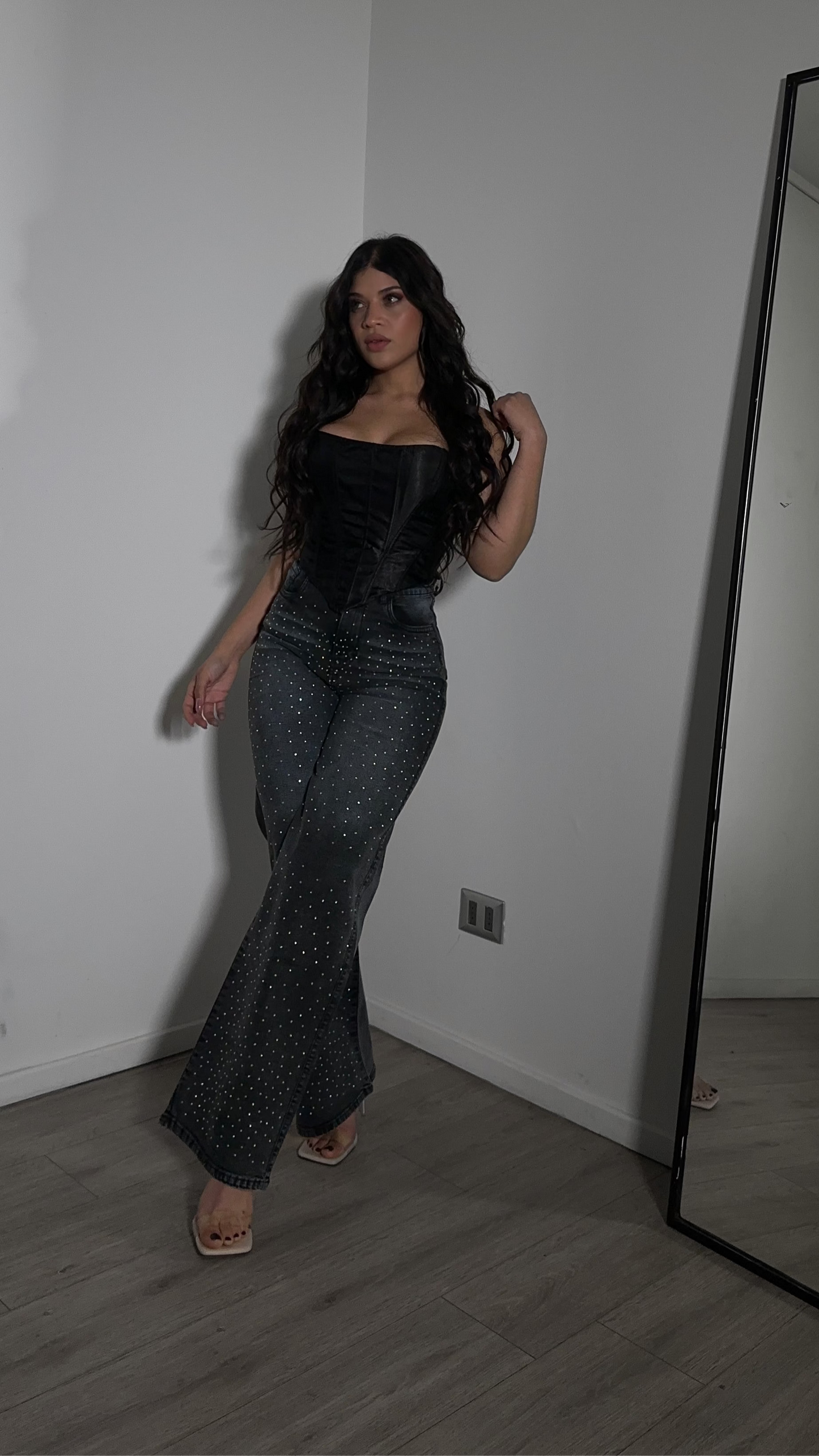 Wide Leg Gris  Brillitos Roses