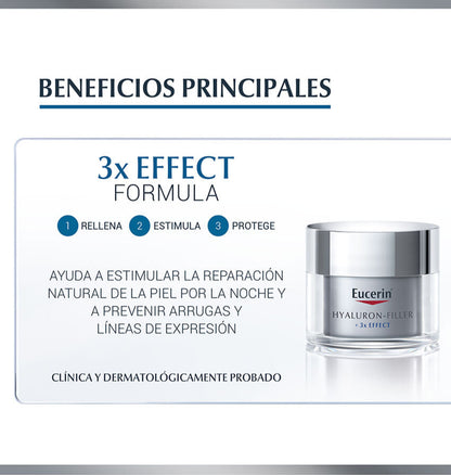 Hyaluron-Filler 3x Effect Crema De Noche SPF15 50ml Eucerin