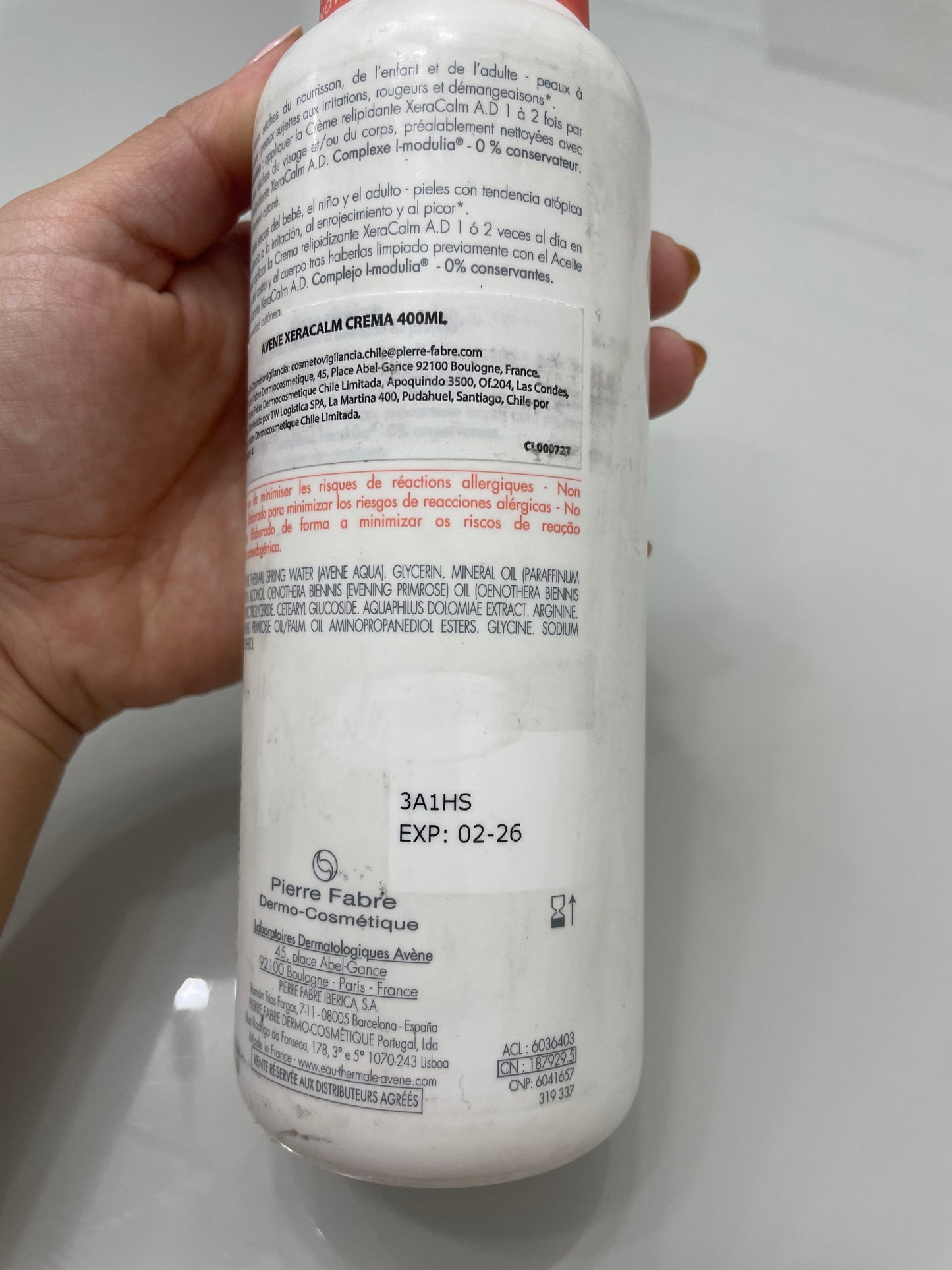 Xeracalm A.D Crema Relipidizante 400 ml Avéne